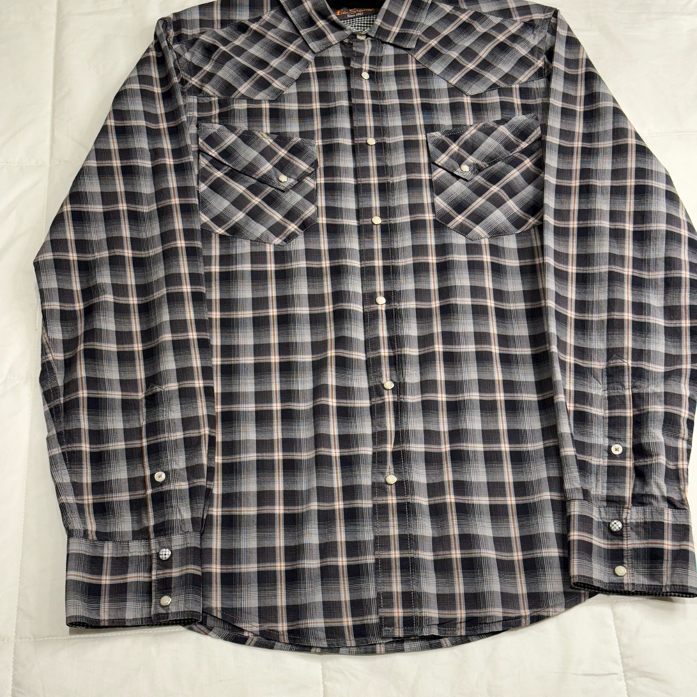 Ben Sherman Navy and White Checkered Shirt
